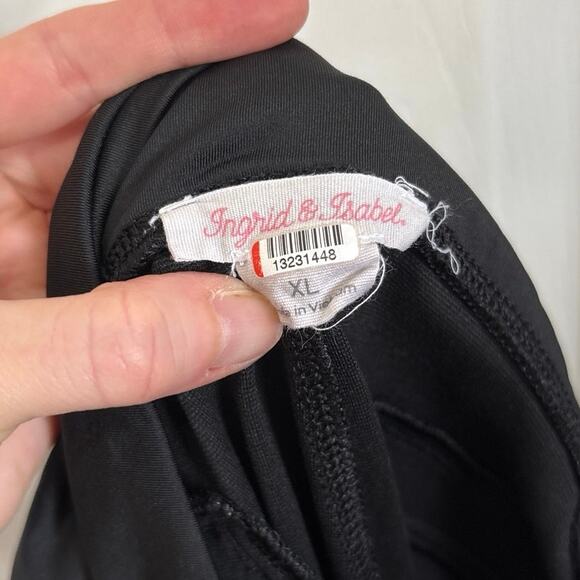 Ingrid & Isabel Soft Plaid Maternity Pants with Belly Panel Size Large - Picture 7 of 10